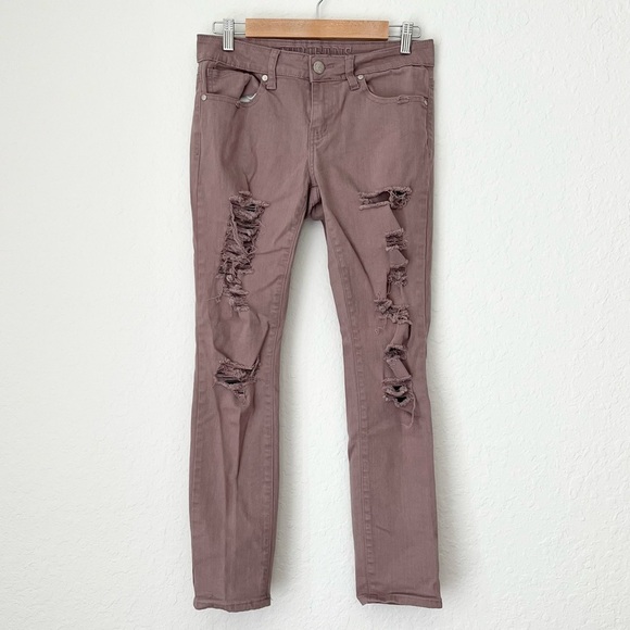 V.I.P. Jeans Distressed Soft Purple Denim Jeans Size 7/8 - Picture 1 of 4